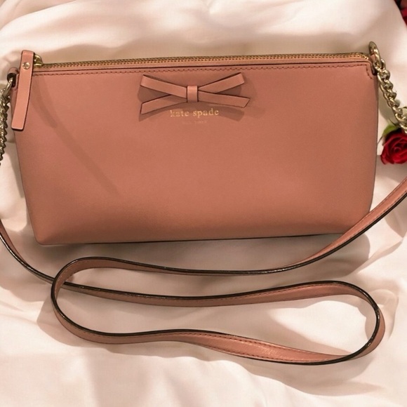 Kate Spade Declan Sawyer pink smooth leather Crossbody Bag - Picture 2 of 12